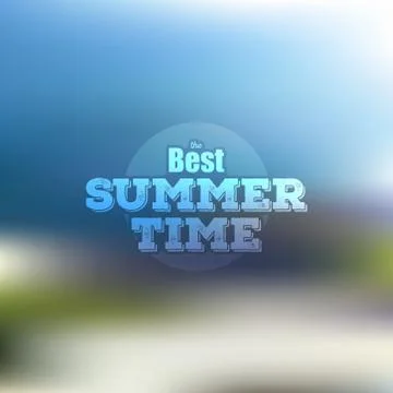 Summer time poster, vector web and mobile interface template. Blurred mesh Stock Illustration
