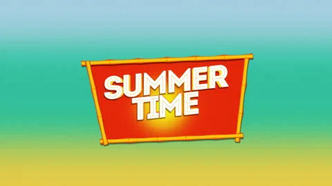 Summer Time with red wood for text Видео 167443676
