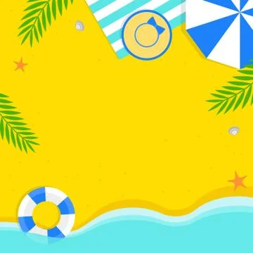 Summer time, Summer beach background vector illustration Stock Illustration