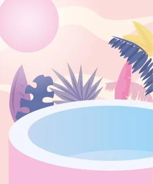 Summer time vacations design flat Stock Illustration