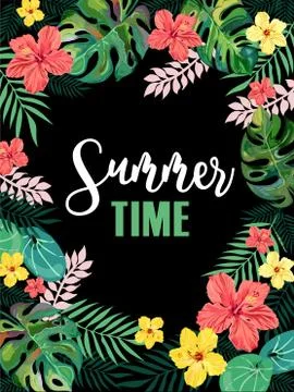 Summer time wallpaper Stock Illustration