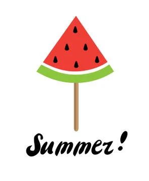 Summer Time Watermelon Illustrazione stock
