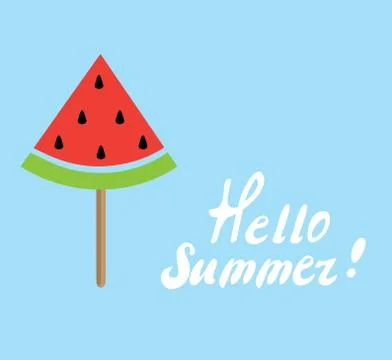 Summer Time Watermelon Stock Illustration