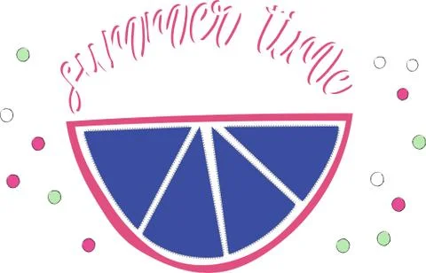 Summer time watermelon vector design Stock Illustration