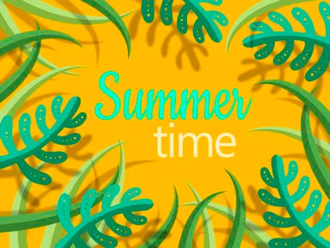 Summer time yellow background Stock-Illustration