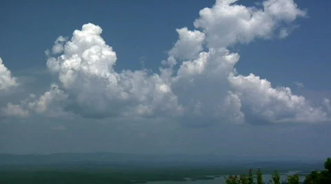 Summer Timelapse 09 Scudding clouds over lake Видео 879076