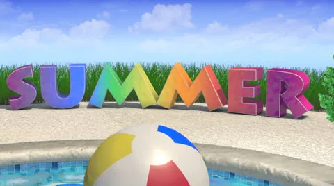 Summer Title Animation Stock Footage 22789827