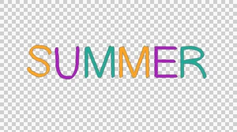 Summer Title, Text hand write chalk style Stock-Footage 49271613