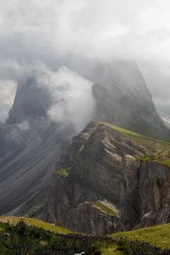 Summer on the top of Seceda  mountain Stockfoto's