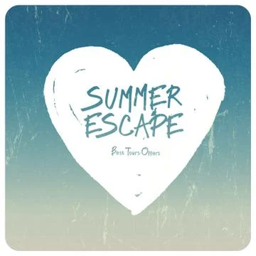 Summer travel illustration. vector Stock Illustration