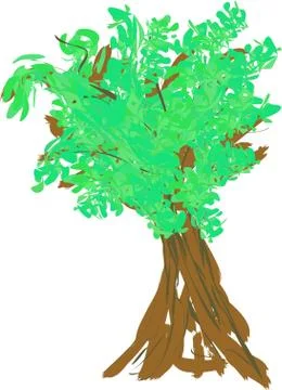 Summer tree Illustrazione stock