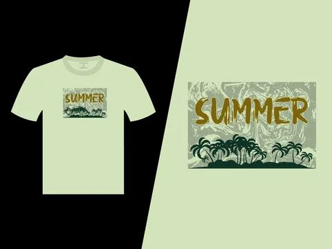 Summer Tree Vector T Shirt Design 스톡 일러스트