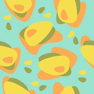 Summer trend bright color vector seamless pattern. Colorful art abstract mini Illustrazione stock