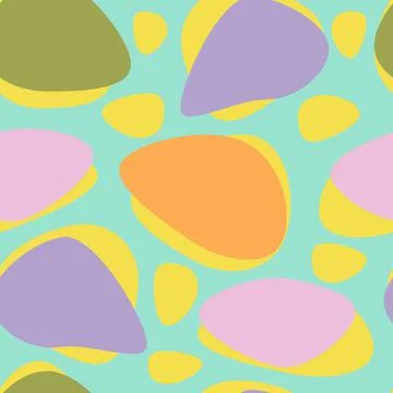 Summer trend color vector seamless pattern. Colorful art abstract minimalist Illustrazione stock