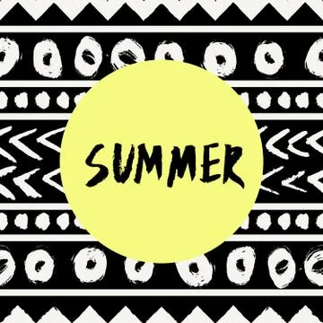 Summer Tribal Design Illustrazione stock
