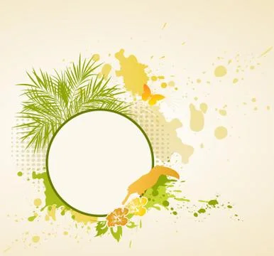 Summer tropical background Stock Illustration