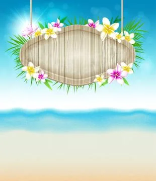 Summer tropical background Stock Illustration