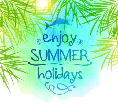Summer tropical background Stock Illustration