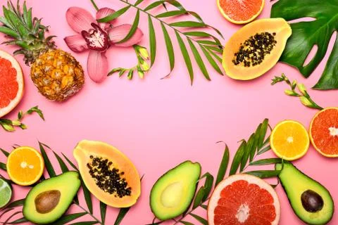 Summer tropical background Stock Photos