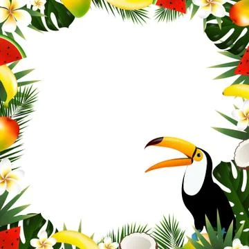 Summer Tropical Frame Stock Illustration