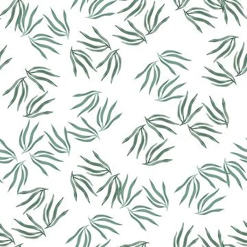 Summer tropical leaves semless pattern. Abstract tropic leaf Stock Illustration