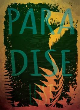 Summer tropical poster Stock Illustration
