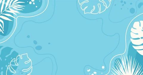 Summer tropical vector background. Tropic banner with white jungle palm lea.. 库存插图