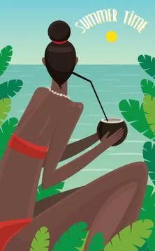 Summer in the tropics Illustrazione stock