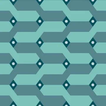 Summer turquoise seamless pattern of braided green and light green pigtail .. 스톡 일러스트