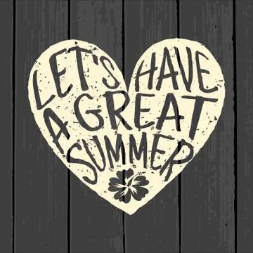 Summer typographic design Stock Illustration