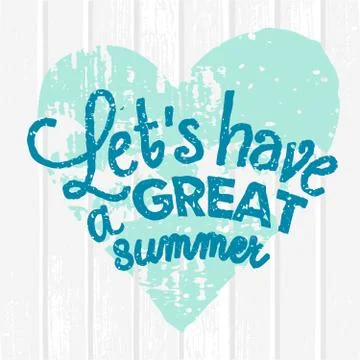 Summer typographic design Stock Illustration