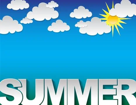 Summer typography background Stock Illustration
