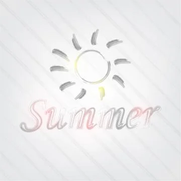 Summer typography イラスト素材