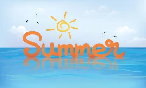 Summer Typography Stock Illustration