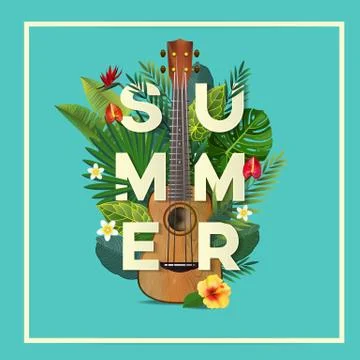 Summer typography. Stock Illustration