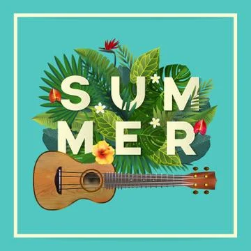 Summer typography. Stock Illustration