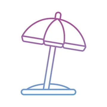 Summer umbrella in the beach gradient style Illustrazione stock