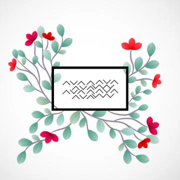 Summer unique floral pattern background banner. Can be used for embroidery, p Stock Illustration