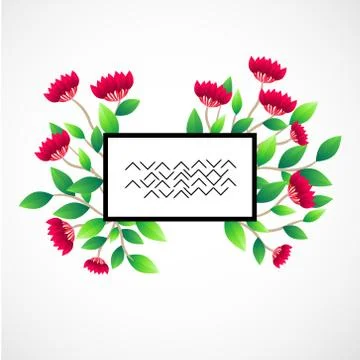 Summer unique floral pattern background banner. Can be used for embroidery, p Stock Illustration