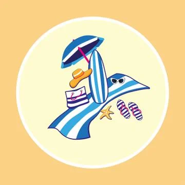 Summer vacation background Stock Illustration