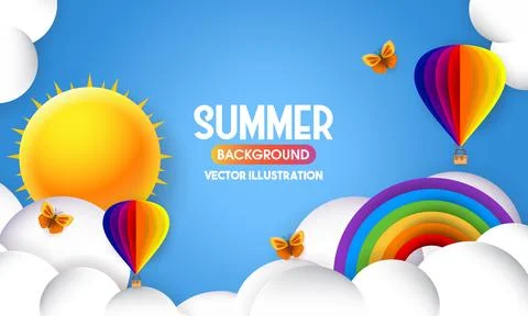 Summer vacation background. vector illustration Stock Illustration