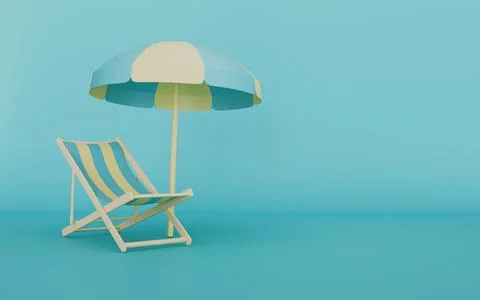 Summer vacation with colorful summer elements minimal style concept Illustrazione stock
