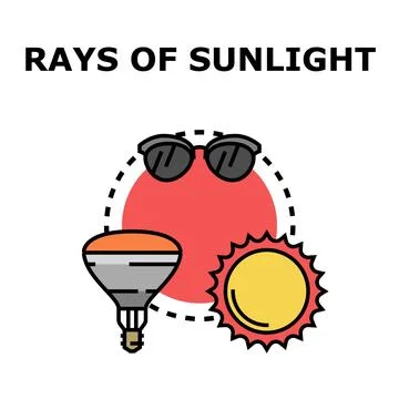 Summer vacation concept with sun and hot air balloon Stock Illustration