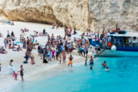 Summer vacation in a creative plot with a blurred image surface Fotos Stock
