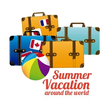 Summer Vacation design Illustrazione stock