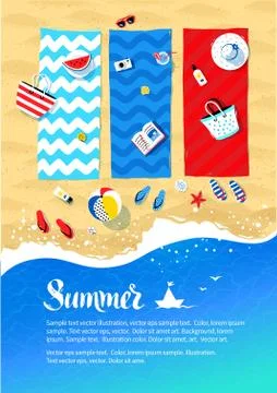 Summer vacation design Stock Illustration