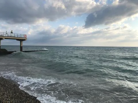 Summer vacation, empty beach Stock Photos