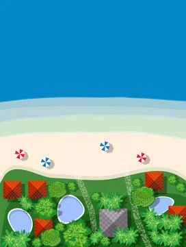 Summer vacation  hotel イラスト素材