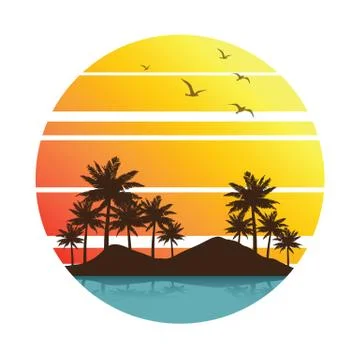 Summer vacation Illustrazione stock