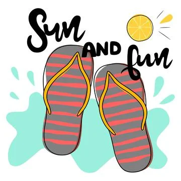 Summer vacation (k) Stock Illustration